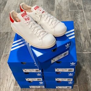 Adidas Stan Smith OG PK White / Red Mens Shoes